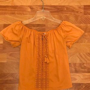 Orange boho top by Divided